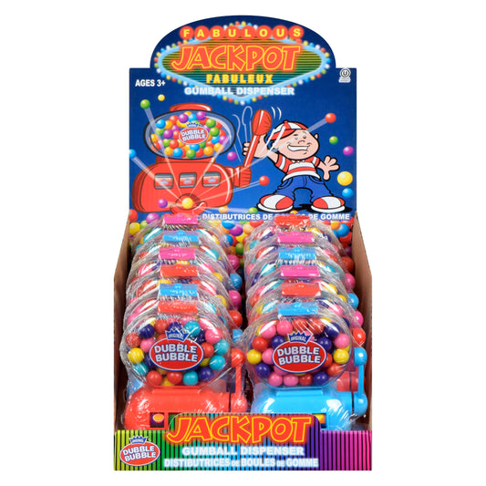 DUBBLE BUBBLE - JACKPOT GUMBALL DISPENSER 12 EA