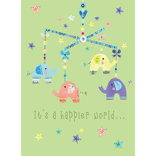 BABY - ELEPHANT MOBILE CARD