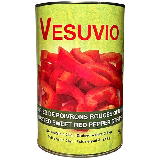 VESUVIO - ROASTED RED PEPPER STRIPS 4.2KG