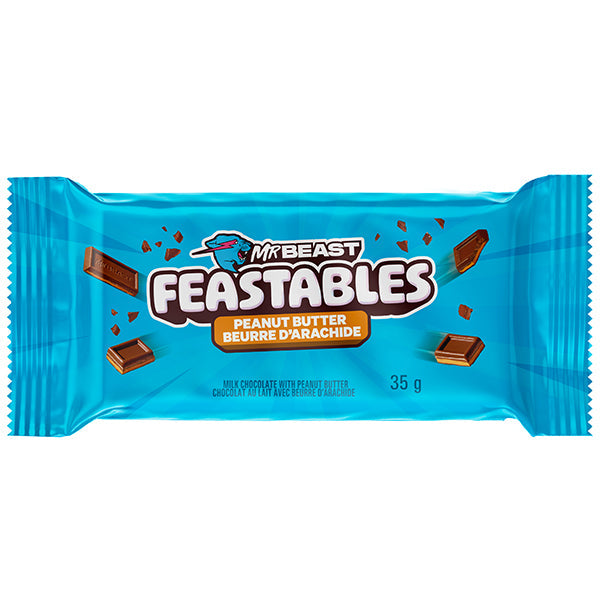 MR BEAST - FEASTABLES PEANUTBUTTER MILK CHOCO BAR 60GR