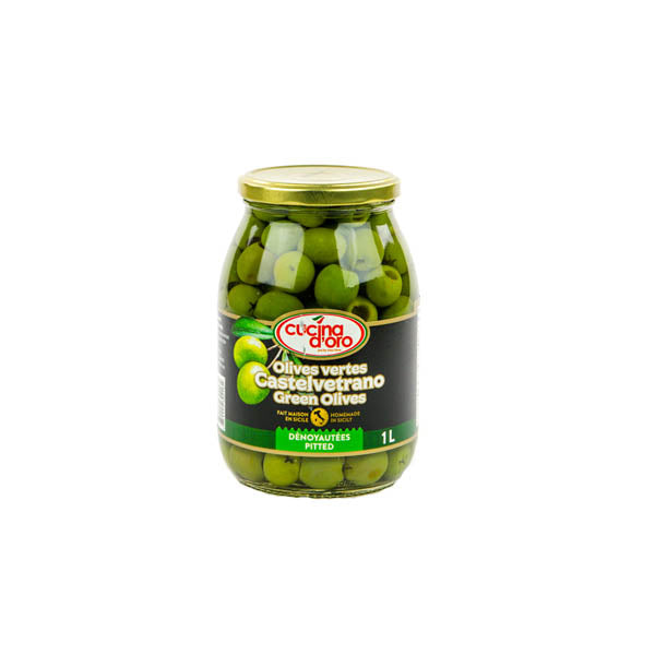 CUCINA D'ORO - CASTELVETRANO GREEN PITTED OLIVES 1.05LT