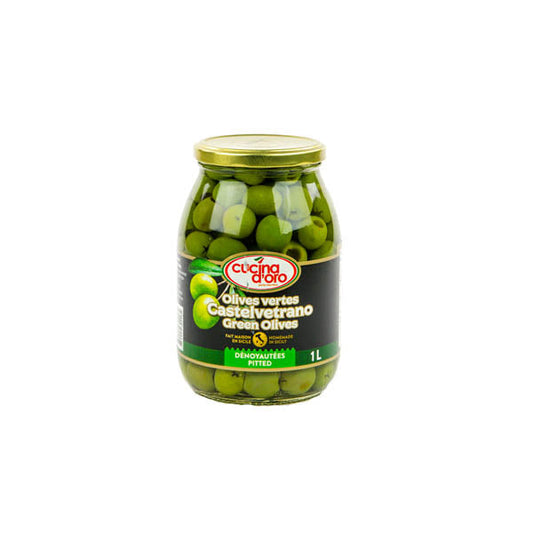 CUCINA D'ORO - CASTELVETRANO GREEN PITTED OLIVES 1.05LT