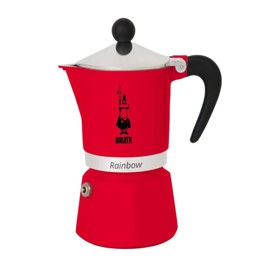 BIALETTI - RAINBOW RED ESPRESSO MAKER 3 CUP 1 UN