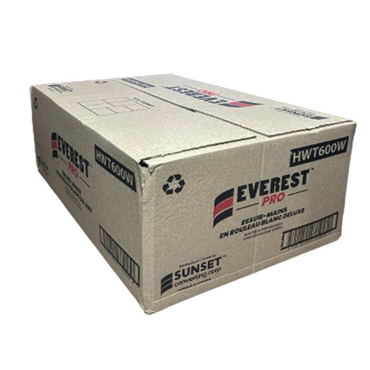 EVEREST PRO - 600 WHITE PAPER TOWEL ROLLS 6EA