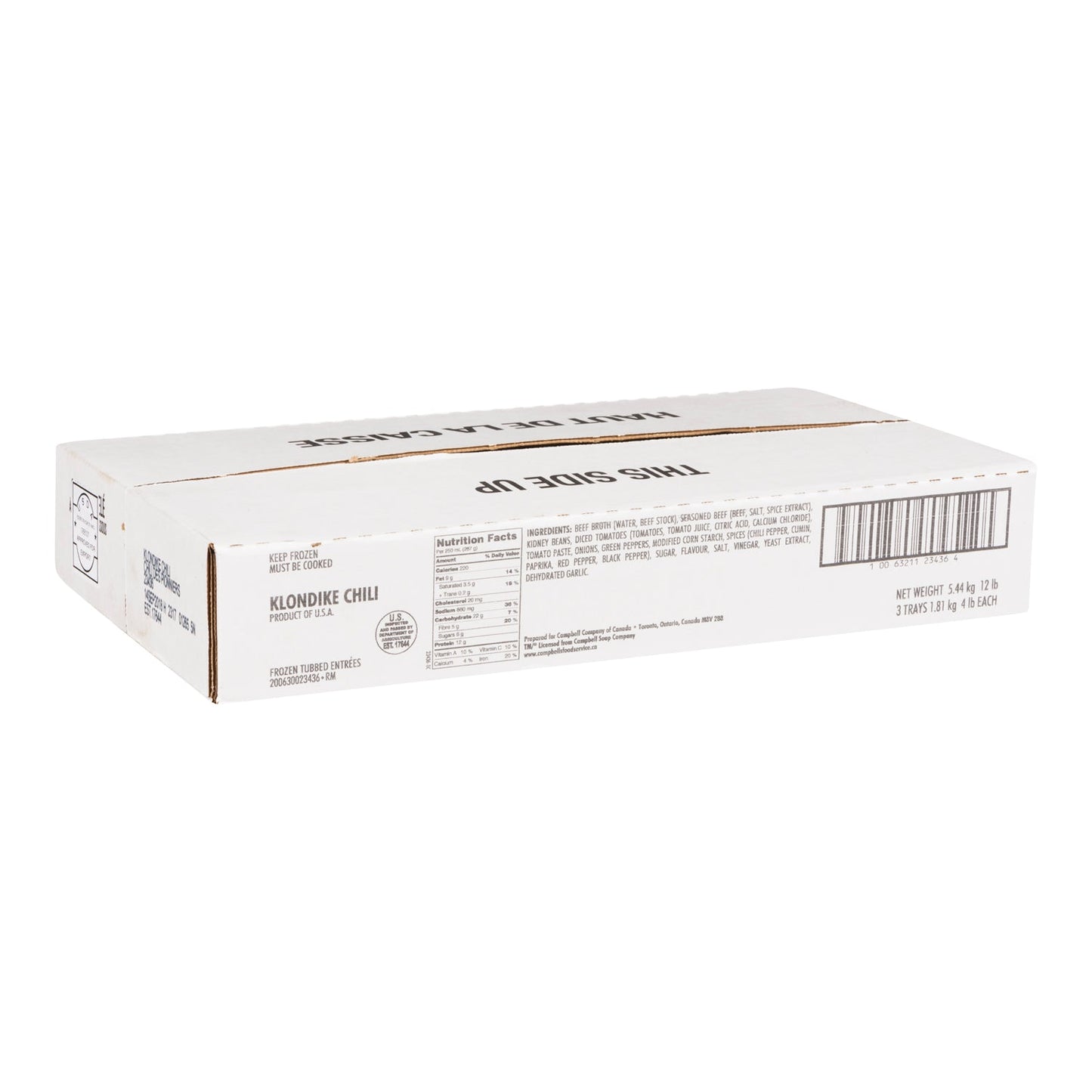 CAMPBELLS - KLONDIKE CHILI 3x4 LB