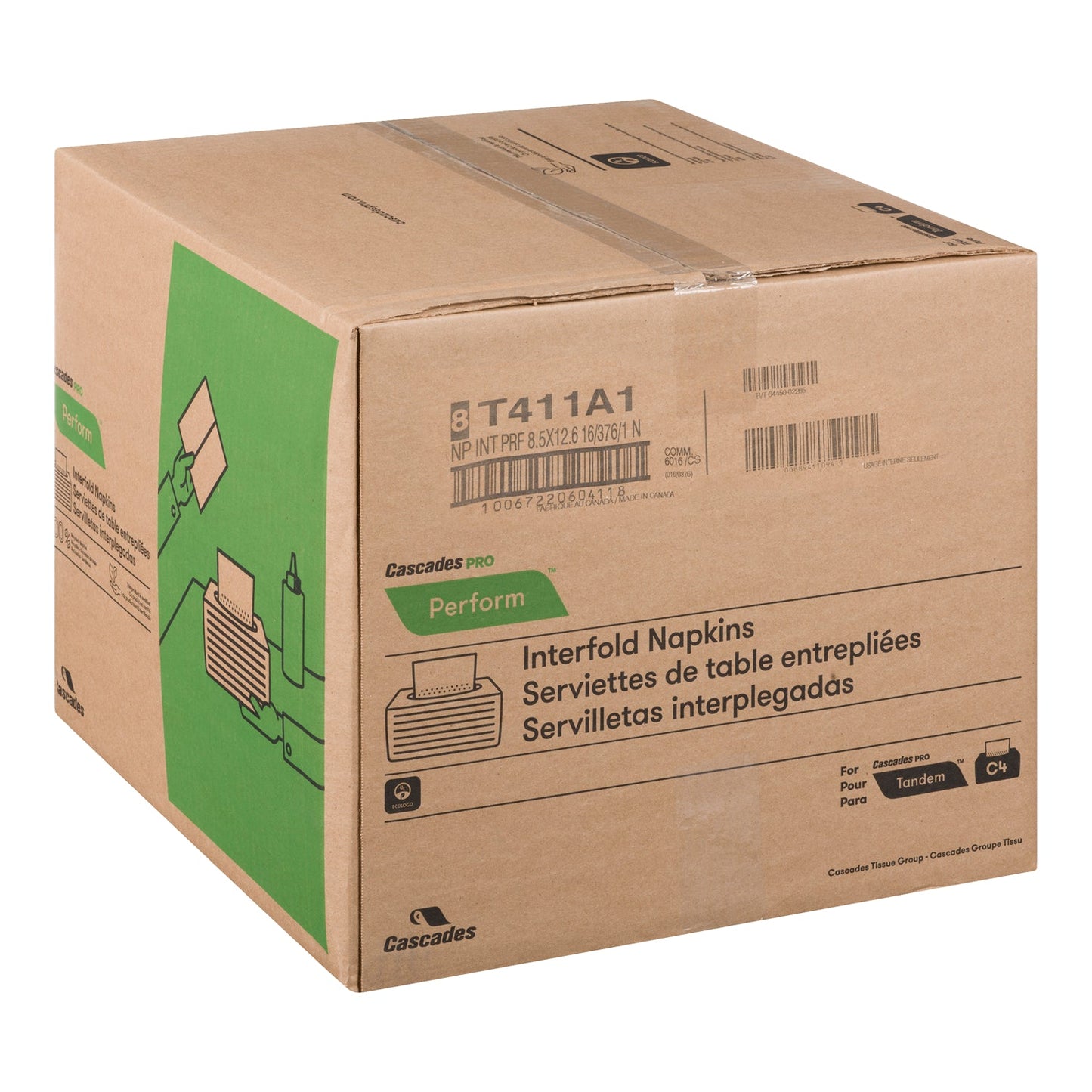 CASCADE - INTERFOLD NAPKINS MOKA 16x376 EA