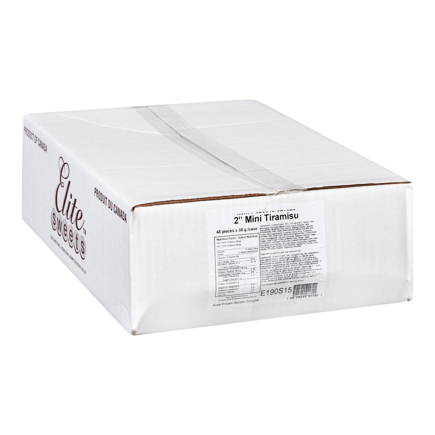 ELITE SWEETS - 2in MINI TIRAMISU 48EA