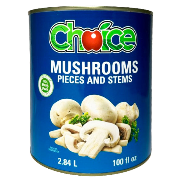 CHOICE BRANDS - MUSHROOMS PIECES STEMS 6x100 OZ