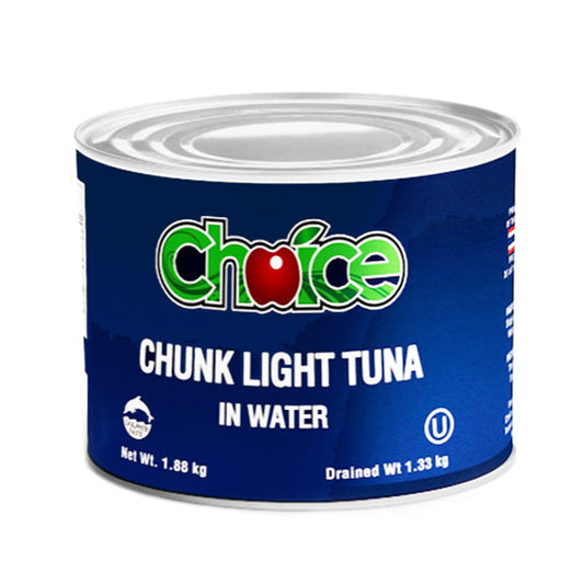 CHOICE BRANDS - CHUNK LIGHT TUNA IN WATER 6x1.88 KG