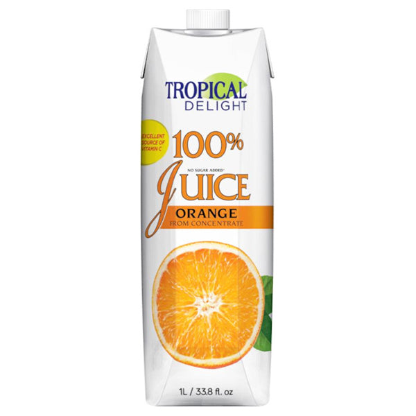 TROPICAL DELIGHT - TD TETRA ORANGE100% JUICE 12x1 LT