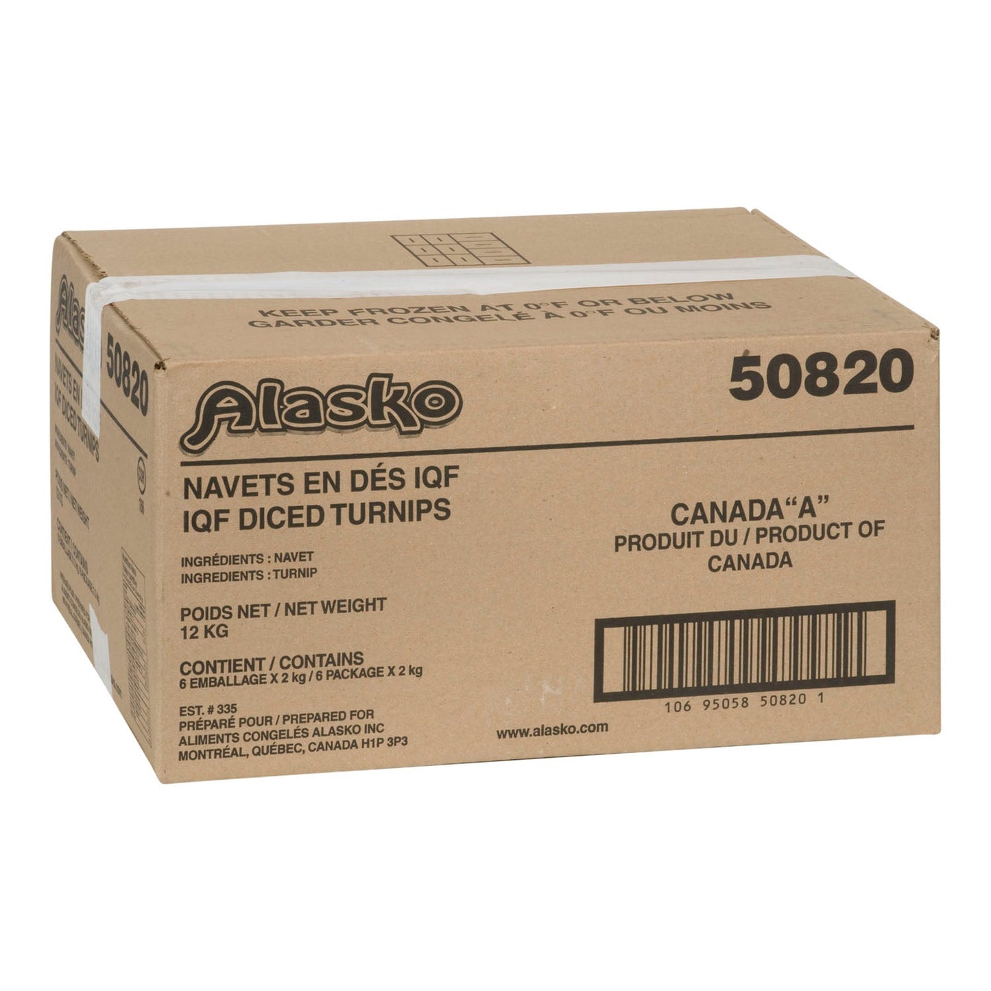 ALASKO - IQF DICED TURNIPS 3/8" 6x2 KG