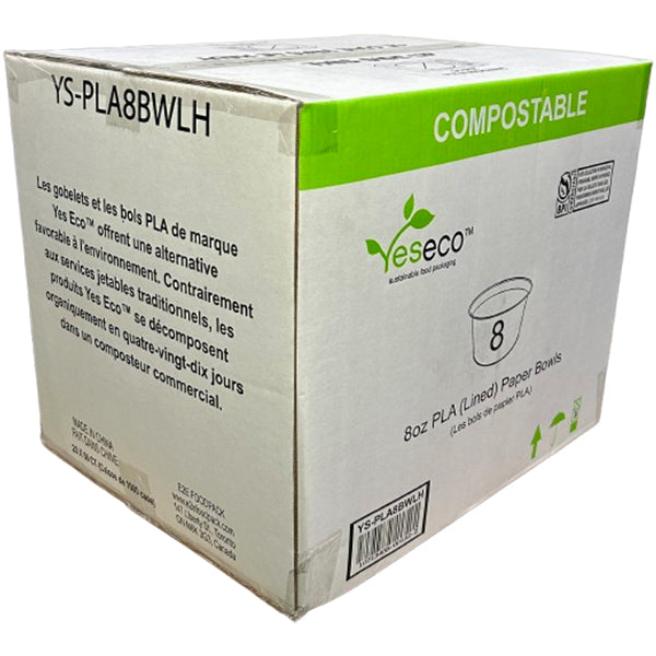 E2E - 8OZ PLA BOWL 20x50 EA