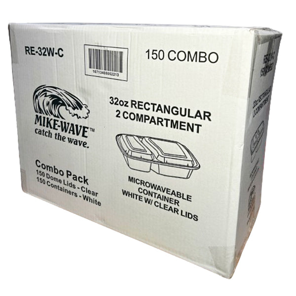 E2E FOODPACK - RECTANGULAR COMPARTMENT FOOD CONTAINER 32OZ 150EA