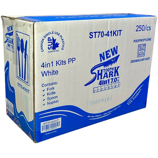 E2E FOODPACK - FORK KNIFE SPOON NAPKIN CUTLERY 250UN