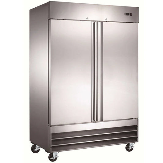 CANCO - DOUBLE SOLID DOOR 54" WIDE STAINLESS STEEL FREEZER EA