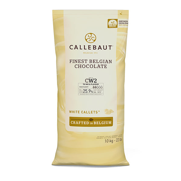 CALLEBAUT - WHITE CHOCOLATE CALLETS W2NV-595 10KG