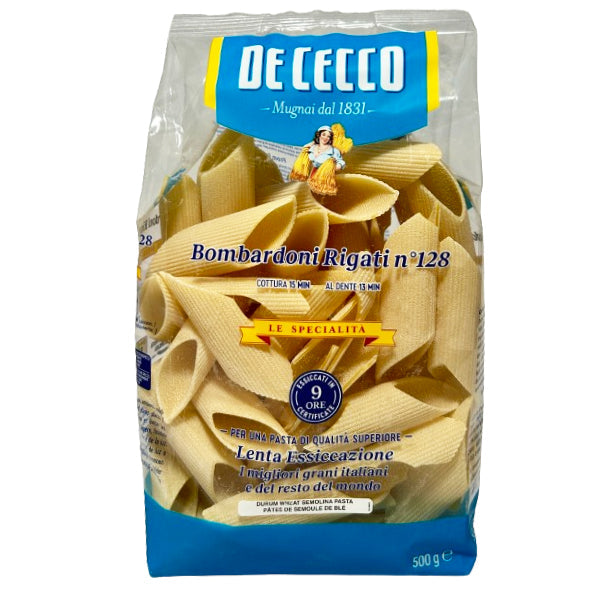 DE CECCO - #128 BOMBARDONI RIGATI 500GR