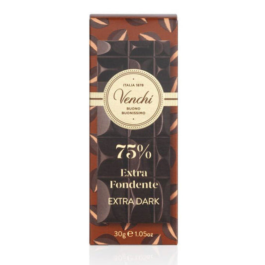 VENCHI - MINI 75% EXTRA DARK BAR 30GR