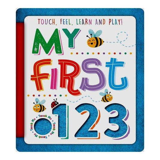 APEX - BABY BOOK- MY FIRST 123- BOARD & FELT BOOK 6x7IN EA